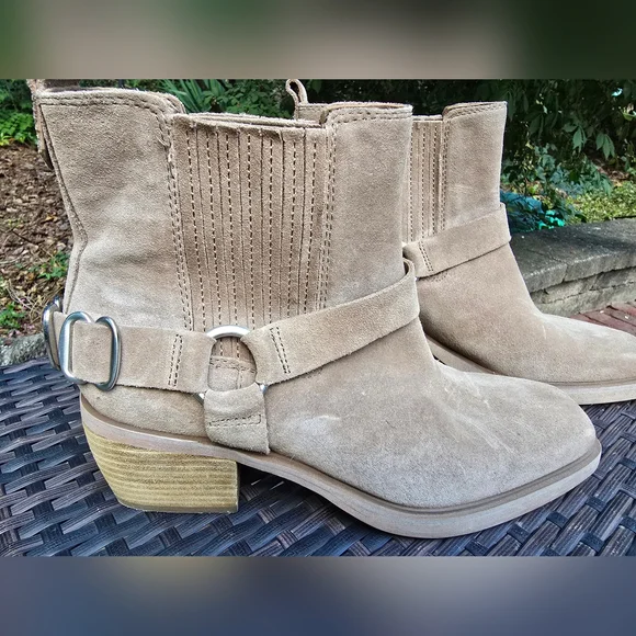 Sam Edelman Women's Bellamie Harness Bootie 7.5 Brown Suede - Picture 2 of 12